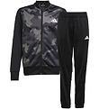 adidas Performance Træningssæt - J Camo T TS 3S - Black/White