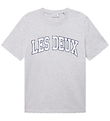 Les Deux T-shirt - Aidan - Snow Melange m. Logo