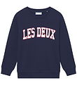 Les Deux Sweatshirt - Aidan - Dark Navy - Logo
