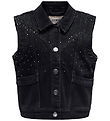 Kids Only Denimjakke - KogKennedy - Washed Black/Rhinestone