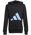 adidas Performance Hættetrøje - J BL FT HD - Black/Blufus