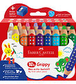 Faber-Castell Farveblyanter - XXL Jumbo Grip + Spidser - 16 stk.