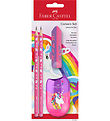 Faber-Castell Blyantsæt - Unicorn - 4 Dele - Pink