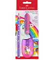 Faber-Castell Blyantsæt - Unicorn Jumbo 1 - 3 Dele - Lilla