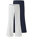 Name It Bukser - NkfVivii - 2-pak - Light Grey Melange/Navy Blaz