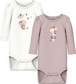 Name It Body l/æ  - NbfLotus - 2-pak - Cloud Dancer / Burnished
