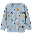 Name It Sweatshirt - NmmKeaton - Dusty Blue m. Print