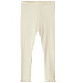 Name It Leggings - Rib - NmfLalla - Peyote Melange m. Hulmønster
