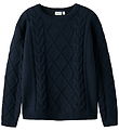 Name It Bluse - Strik - NmmLyle - Navy Blazer