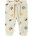Name It Bukser - NbmLarm - Peyote Melange m. Print
