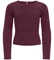 Kids Only Bluse - Strik - Rib - KogIbi - Mauve Wine/Solid