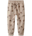 Name it Sweatpants - NmmKeonel - Simply Taupe m. Print