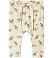 Lil Atelier Bukser - Rib - NbmLavo - Loose - Turtledove m. Print