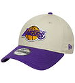 New Era Kasket - 9Forty - Los Angeles Lakers - Light Beige/Lilla