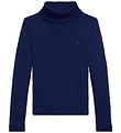Polo Ralph Lauren Bluse m. Rullekrave - Newport Navy