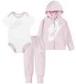 Nike Sæt - Cardigan/Sweatpants/Body k/æ - Pink Foam