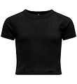Kids Only T-shirt - KogBina - Rib - Sort