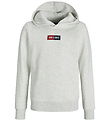 Jack & Jones Hættetrøje - JjPan - White Melange