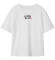 Name It T-shirt - NkfLonnie - Bright White m. Print