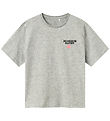 Name It T-shirt - NkfLonnie - Lysegråmeleret m. Print