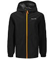 Jack & Jones Regn Jakke - JjefLynn - Black/Dark Cheddar Zipper
