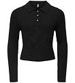 Kids Only Polo - Rib - Strik - KogMila - Black/Gold Button