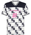 Grunt T-shirt - GrRome - Navy/Hvid m. Pink
