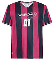 Grunt T-shirt - GrPilo - Navy/Pinkstribet