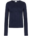 Grunt Cardigan - GrPrat - Navy m. Hulmønster