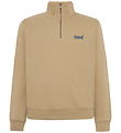 Grunt Sweatshirt - GrVitto - Sand m. Mørkegrøn