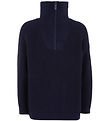 Emporio Armani Bluse m. Lynlås - Strik - Navy