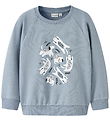 Name It Sweatshirt - NmmVion - Dusty Blue/Dogs