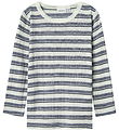 Name It Blouse - Wool - Noos - NmmWang - Folkstone Gray/Snow Whi