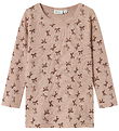 Name It Bluse - Uld - NmfWang - Shadow Gray/Bows