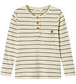 Lil Atelier Bluse - NmmGeo - Turtledove m. Striber