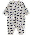 Petit Bateau Natdragt - Beigemeleret m. Hvaler
