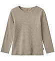 Wheat Bluse - Rib - Stig - Gravel Melange