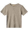 Wheat T-shirt - Rib - Lumi - Gravel Melange