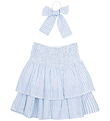 The New Nederdel/Hårelastik - TnNalani - White Swan Striped m. G