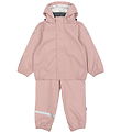 Mikk-Line Rainwear w. Suspenders - PU - Woodrose