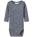 Name It Bodysuit l/s - Wool - Noos - NbmWang - Folkstone Grey