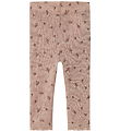 Name It Leggings - Uld - Noos - NbfWang - Shadow Gray/Small flow