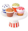 Kids Concept Legemad - Fad m. Kager - Træ - 16 cm - Træ m. Mumit