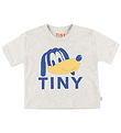 Tiny Cottons T-shirt - Dog Graphic - Light Cream Heather