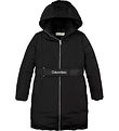 Calvin Klein Dynefrakke m. Bælte - Ck Black
