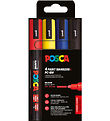 Posca Tuscher - PC-5M - 4 stk. - Rød/Gul/Blå/Sort