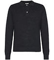 Grunt Bluse - Polo Strik - GrHam - Black Melange