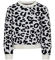 Kids Only Bluse - Uld - Strik - KogDora - Birch/Black Leo