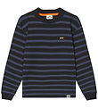 Mads Nørgaard Bluse - Jersey Stripe Carlito - Parisian Night/Bla