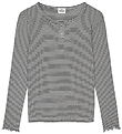 Mads Nørgaard Bluse -  Stripe Tala - Black/Vanilla Ice